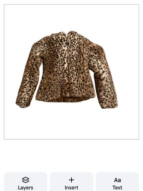 Me Jane Girls Leopard Faux-Fur Coat - Brown & Black